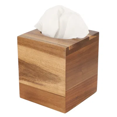 Megachef Acacia Wood Tissue Box Holder In Brown