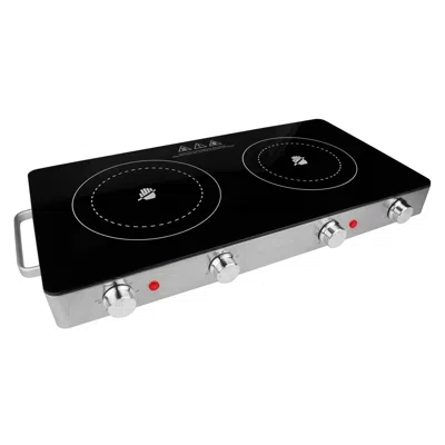 Brentwood Select 1800 Watt Double Infrared Electric Countertop Burner In Stainless Steel With Timer Select 1800 Watt Double Infrared Electric Countertop Burner In Stainless Steel With Timer In Black