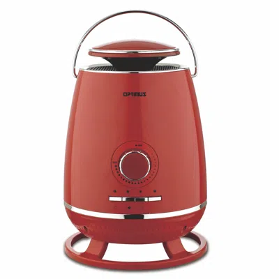 Optimus Portable 360 Surround Ceramic Heater W/ Thermostat In Red