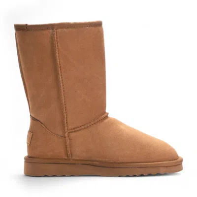 Truclothing Suede Winter Plush Lined Slip-on Ankle Winter Boots In Brown