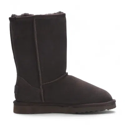Truclothing Suede Winter Plush Lined Slip-on Ankle Winter Boots In Brown