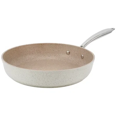 Korkmaz Granita Aluminum Nonstick 12 Inch Frying Pan In Tan In White
