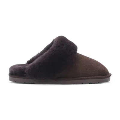 Truclothing Suede Mule Winter Slippers Indoor House Shoes In Black