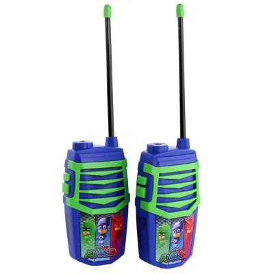 Pj Masks 2-in-1 Walkie Talkies With Built In Flashlight In Blue And Green In Multi