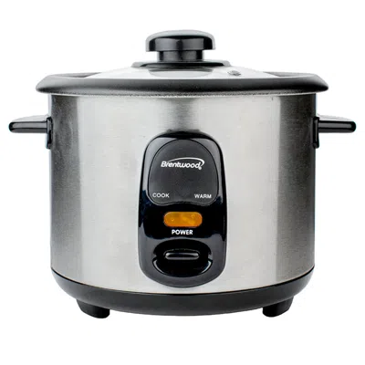 Brentwood 10 Cup Rice Cooker / Non-stick In Silver 10 Cup Rice Cooker / Non-stick In Silver In Silver