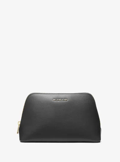 Michael Kors Jet Set Medium Leather Travel Kit In Black