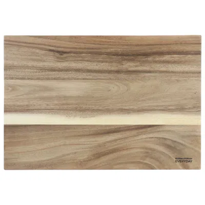 Martha Stewart Everyday Westhaven 18.9 X 12.8 Inch Rectangle Acacia Wood Cutting Board In Brown