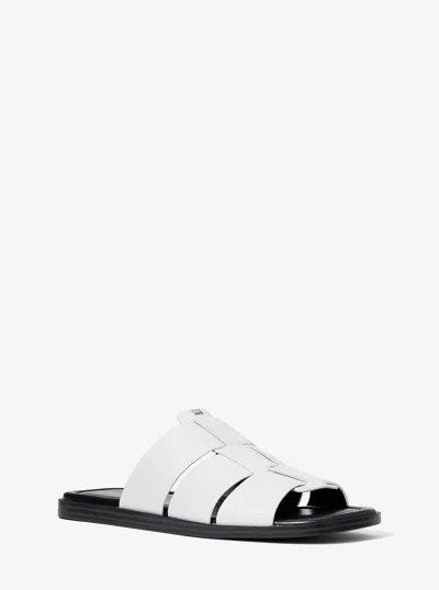 Michael Kors Indy Leather Slide Sandal In Multi