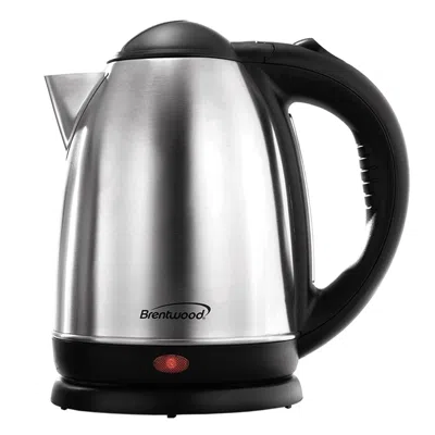 Brentwood 1.7 L Stainless Steel Electric Cordless Tea Kettle 1000w (brushed) In Black