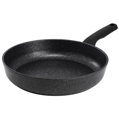 Korkmaz Ornella Nonstick 9.5 Inch Aluminum Frying Pan In Granite Black In Black
