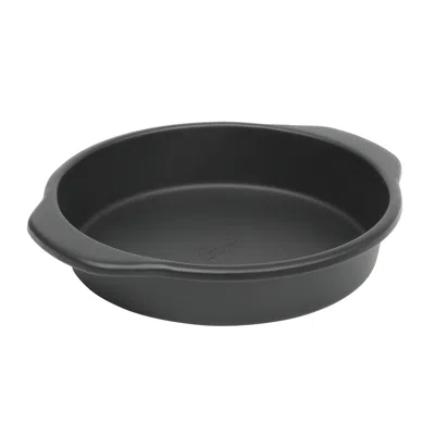 Oster Teston Platinum Collection 9 Inch Nonstick Carbon Steel Cake Pan In Matte Black In Black