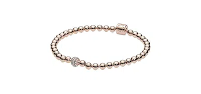 Pandora Beads & Pave Bracelet - In Gold