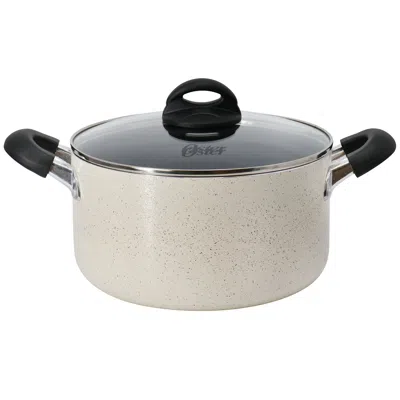 Oster Clairborne 6 Quart Aluminum Nonstick Dutch Oven With Lid In Sand In White