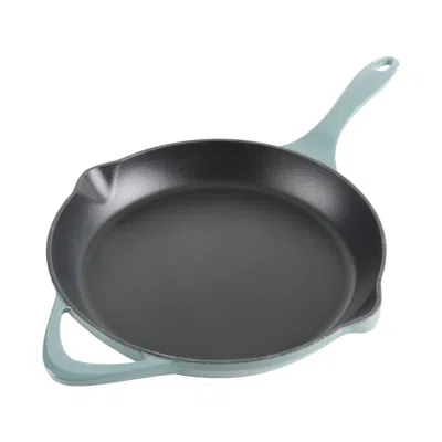 Cravings By Chrissy Teigen 11 Inch Round Enameled Cast Iron Skillet In Ombre Green In Green