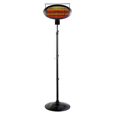 Optimus Garage-outdoor Floor Standing Infrared Patio Heater With Remote In Multi