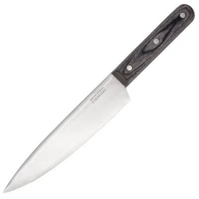 Martha Stewart Everyday 8 Inch Stainless Steel Chef Knife In Dark Gray With Wood Handle In Multi