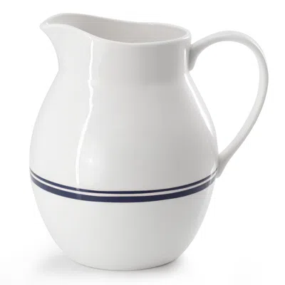 Sur La Table Le Marais New Bone Fine Ceramic 95 Ounce Pitcher In Marine In White