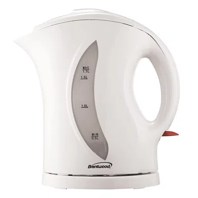 Brentwood 1.7 Liter Cordless Plastic Tea Kettle In White In White