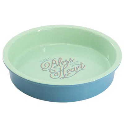 Wanda June Home By Miranda Lambert Breakfast 9 Inch Round Stoneware Pie Pan In Teal In Blue