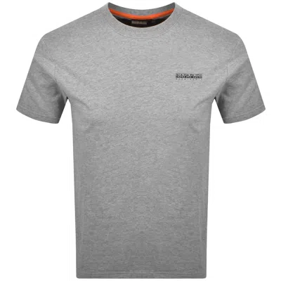 Napapijri S-guide T Shirt Medium Grey In Gray