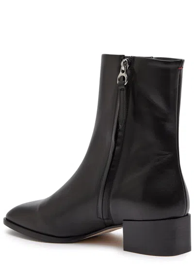Aeyde Lee 40 Leather Ankle Boots In Black
