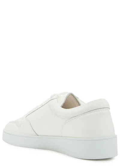 Jude Llow Telier Panelled Grained Leather Sneakers In White