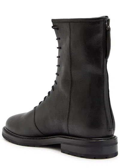 Legres Grained Leather Ankle Boots In Black