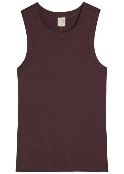 Flore Flore Hannah Cotton Tank In Brown