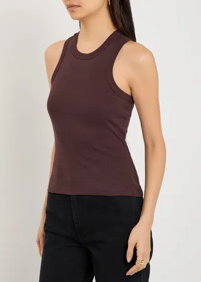 Flore Flore Hannah Cotton Tank In Brown