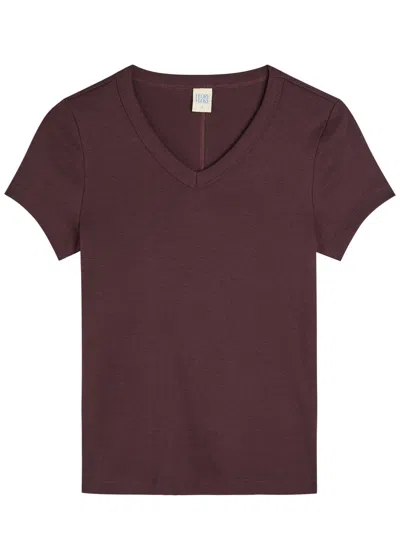 Flore Flore Jill Cotton T-shirt In Burgundy