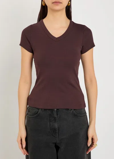 Flore Flore Jill Cotton T-shirt In Burgundy