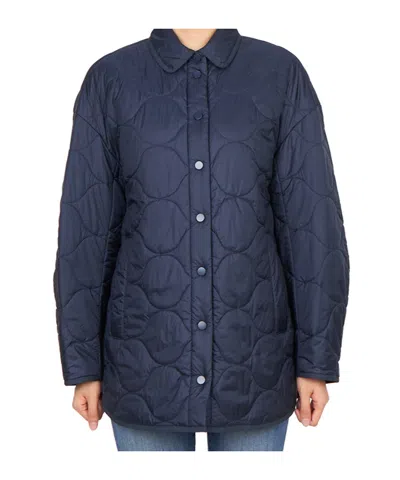 Max Mara Long-sleeved Cotton Jacket In Blue