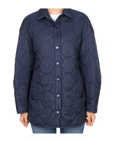 Max Mara Long-sleeved Cotton Jacket In Blue