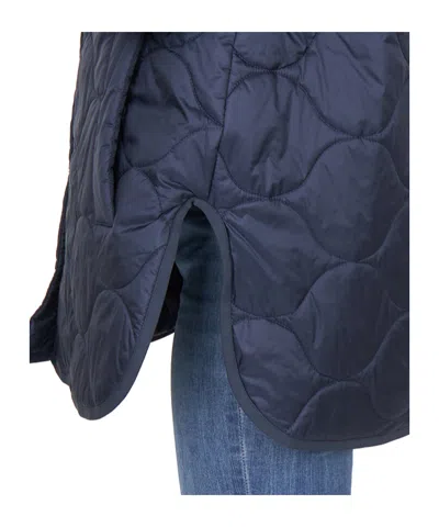 Max Mara Long-sleeved Cotton Jacket In Blue