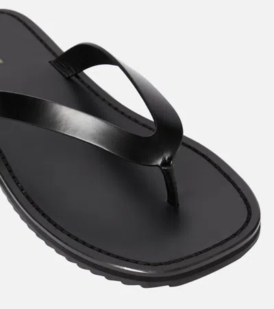 The Row Leather Thong Sandals In Black