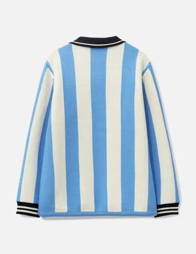 F.c. Real Bristol Stripe Knit Shirt In Multi