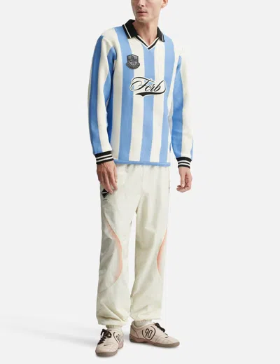 F.c. Real Bristol Stripe Knit Shirt In Multi