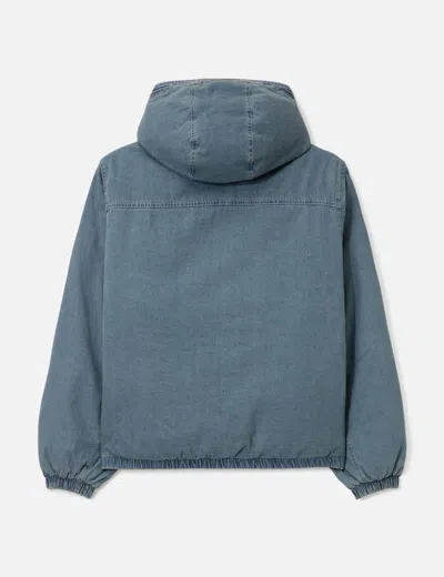 Thisisneverthat Denim Down Puffer Jacket In Blue