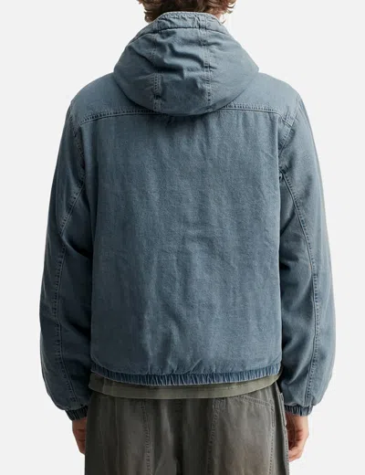 Thisisneverthat Denim Down Puffer Jacket In Blue