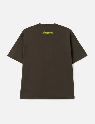 Pleasures Domination Short Sleeve Cotton Graphic T-shirt In Green