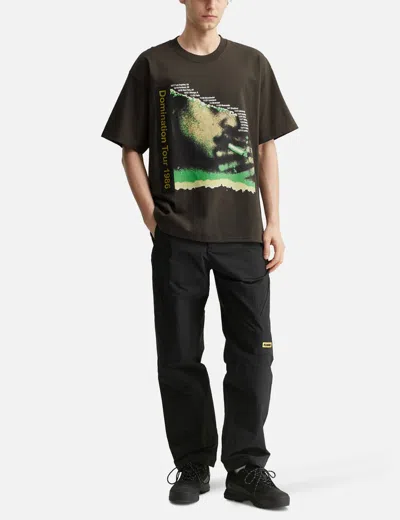 Pleasures Domination Short Sleeve Cotton Graphic T-shirt In Green