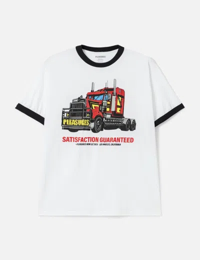 Pleasures Big Load Cotton Ringer T-shirt In White