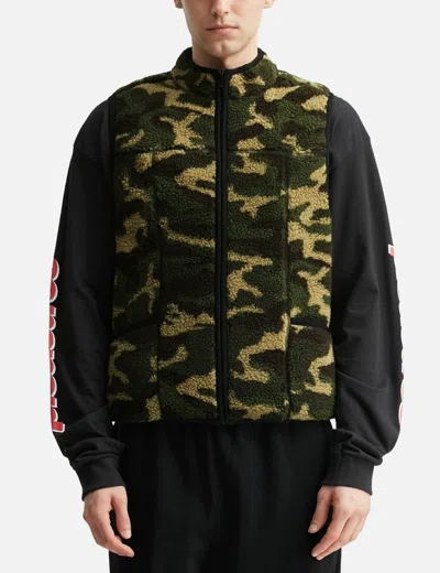 Pleasures Felis Reversible Vest In Green