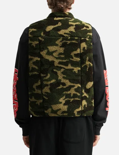 Pleasures Felis Reversible Vest In Green