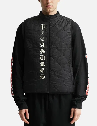 Pleasures Felis Reversible Vest In Green