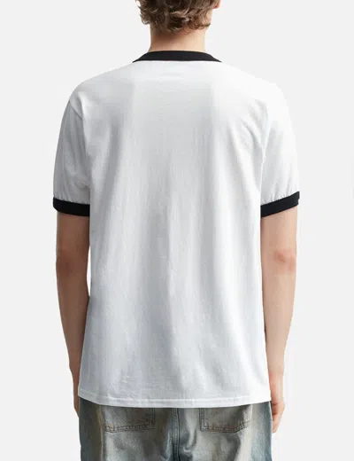 Pleasures Big Load Cotton Ringer T-shirt In White