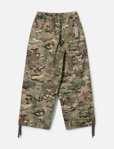 Pleasures Gem Camo Wide Pants In Green