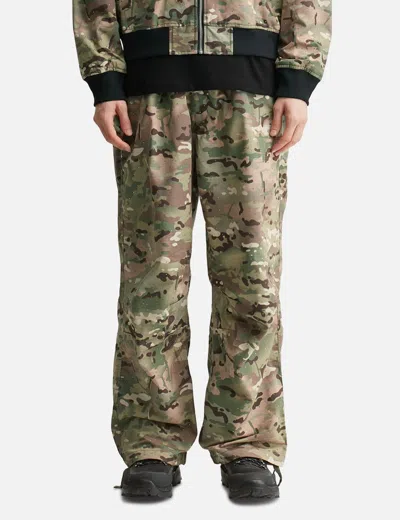 Pleasures Gem Camo Wide Pants In Green
