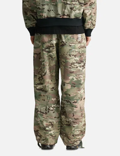 Pleasures Gem Camo Wide Pants In Green