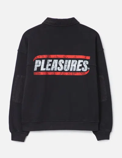 Pleasures Gentle Polo Sweatshirt In Black